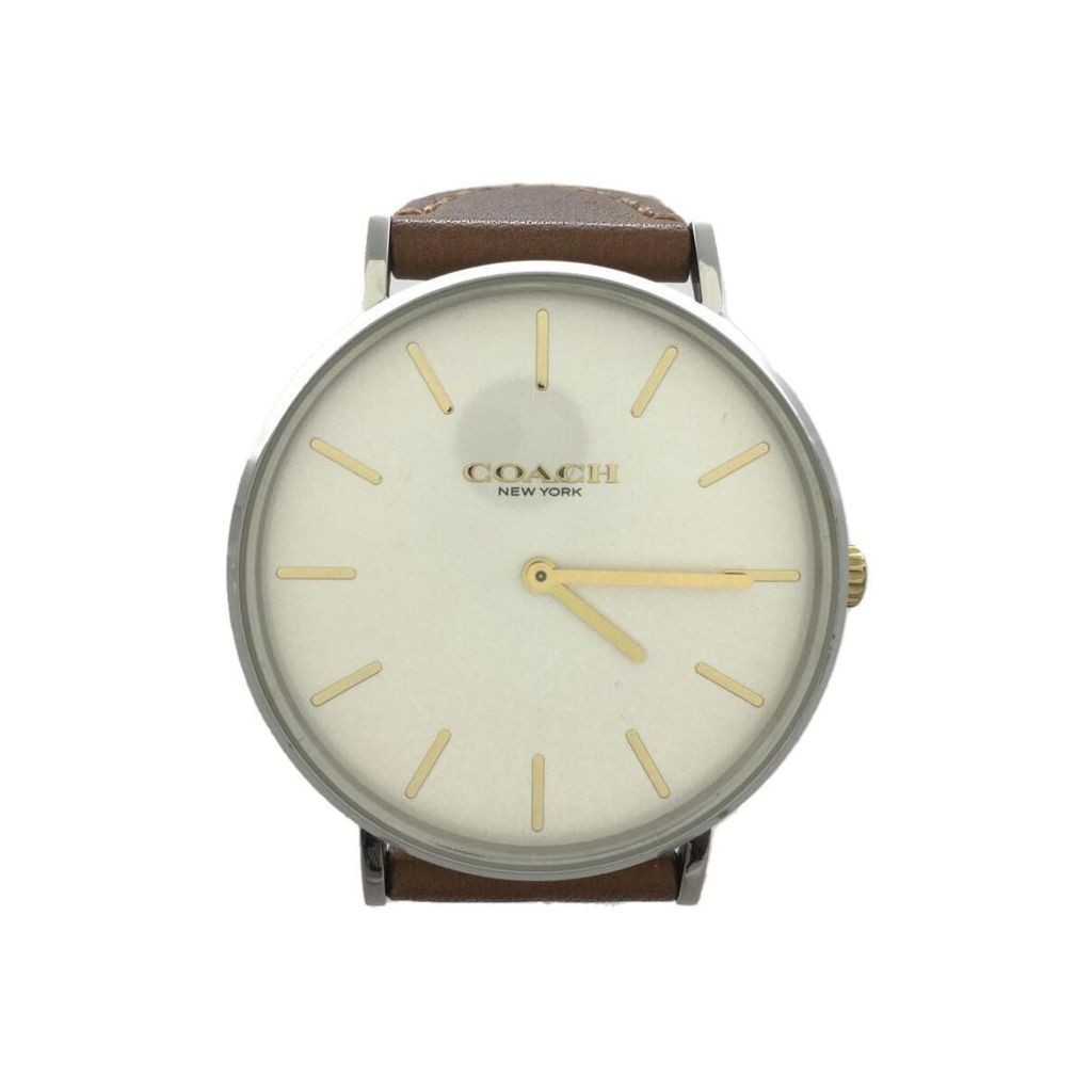 Coach A O H R 5 Wrist Watch white leather Women Direct from Japan Secondhand