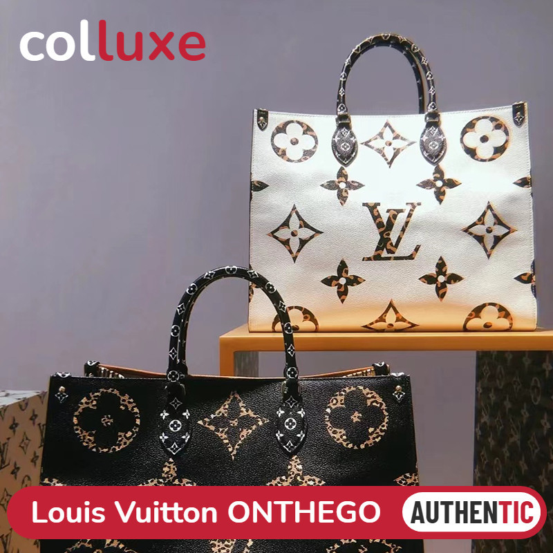 ♞,♘,♙ของแท้ หลุยส์วิตตอง Louis Vuitton ONTHEGO สุภาพสตรี/กระเป๋าสะพายไหล่/กระเป๋าหิ้ว/กระเป๋าสะพายข