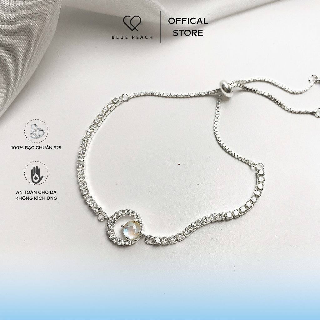 Silver Hand Shake Blue Peach LT Diamond In Circle In Circle LT711 Box Border