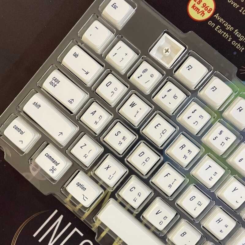 White 166Keys Black Thai Keycaps XDA Profile PBT Material Sublimation Process Mechanical Keyboard f