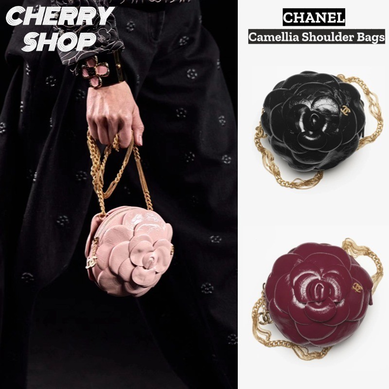 ชาแนล Chanel Camellia Women's Shoulder Bags กระเป๋าโซ่ผู้หญิง