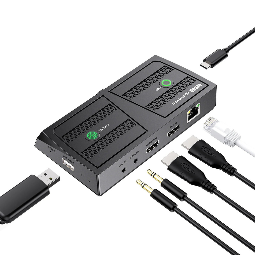 Ezcap350 HD Pro 4k 60hz HDMI Loop Video Capture Card เป็น USB Disk 1080p @ 60fps บันทึกวิดีโอ PC Live Streaming ไมโครโฟนอินพุต