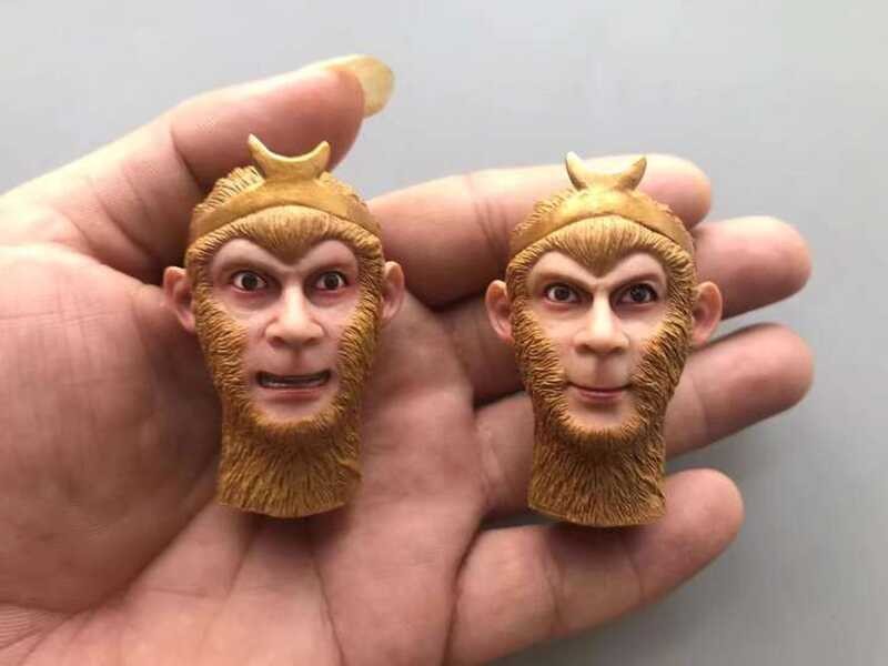 1/6 รูปปั้นหัวซุนหงอคงของทหาร Qitian Dasheng Battle พระพุทธรูปกระจัดกระจาย