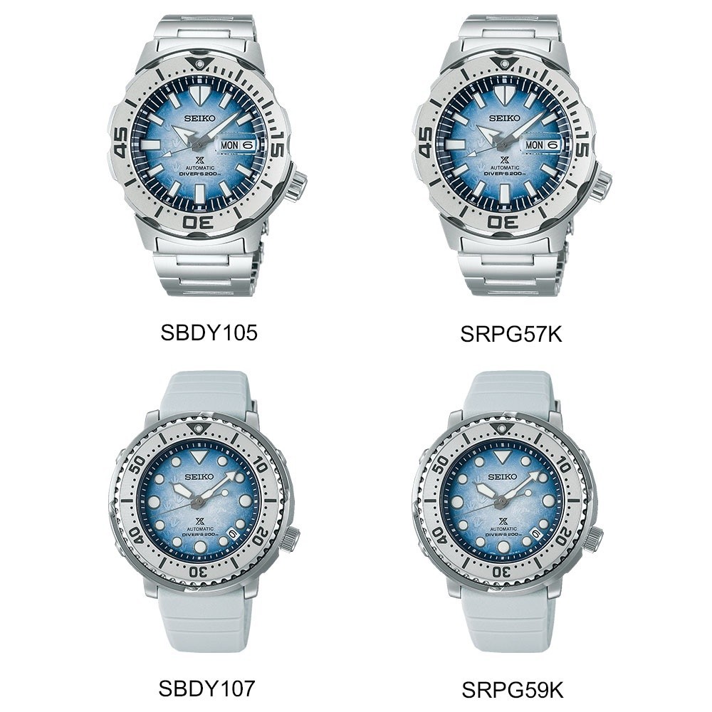 ♞SEIKO PROSPEX SAVE THE OCEAN นาฬิกาข้อมือผู้ชาย สายสแตนเลส รุ่น SBDY105,SRPG57K,SRPG57K1,SBDY107,S