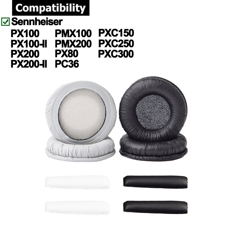 แผ่นฟองน้ําครอบหูฟัง สําหรับ Sennheiser PC36 PXC150 PXC250 PXC300 PX80 PX100 PX100-II PX200 PX200-II