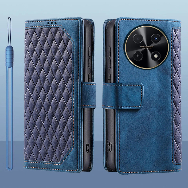 เคสโทรศัพท์มือถือหนัง ฝาพับ พร้อมช่องใส่บัตร ขาตั้งวาง สําหรับ Huawei Nova 12i 4G Nova 12i 4G