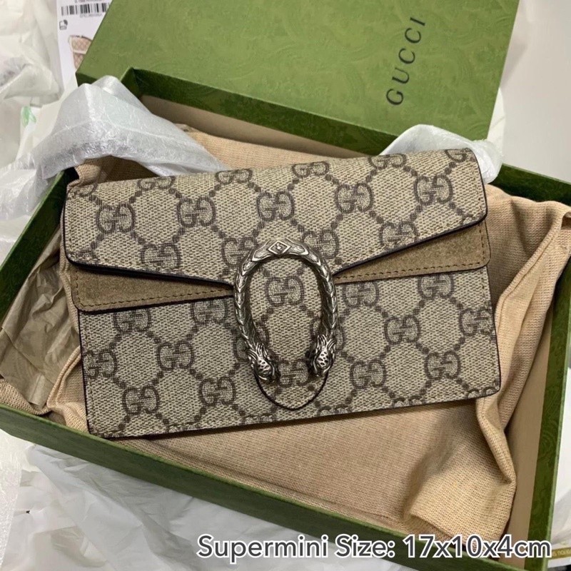 ♞สอบถามstockก่อนกดสั่ง Gucci supermini dionysus กระเป๋า กุชชี่ ซุปเปอร์มินิ ของแท้
