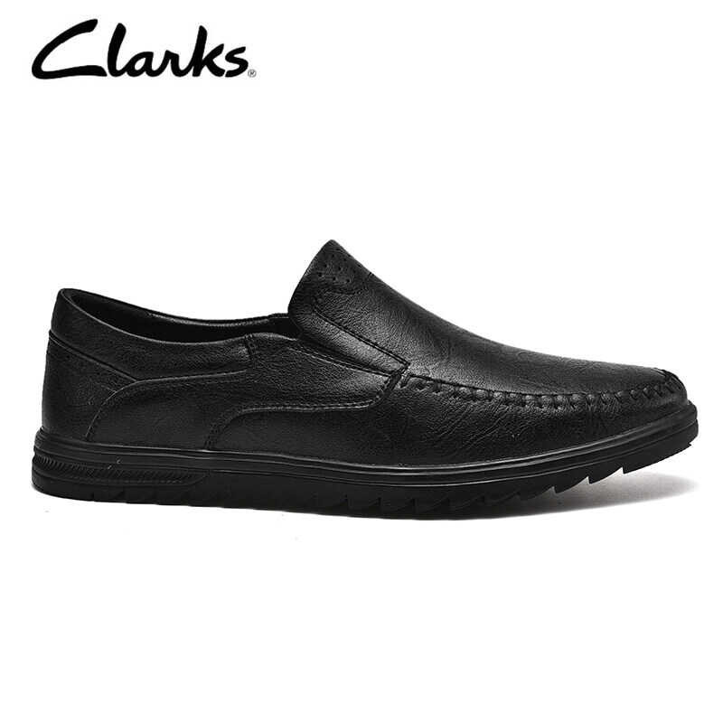 Clarks_ บุรุษลำลอง ❤ Gorwin Moc Brown Nubuck Leather Shoes