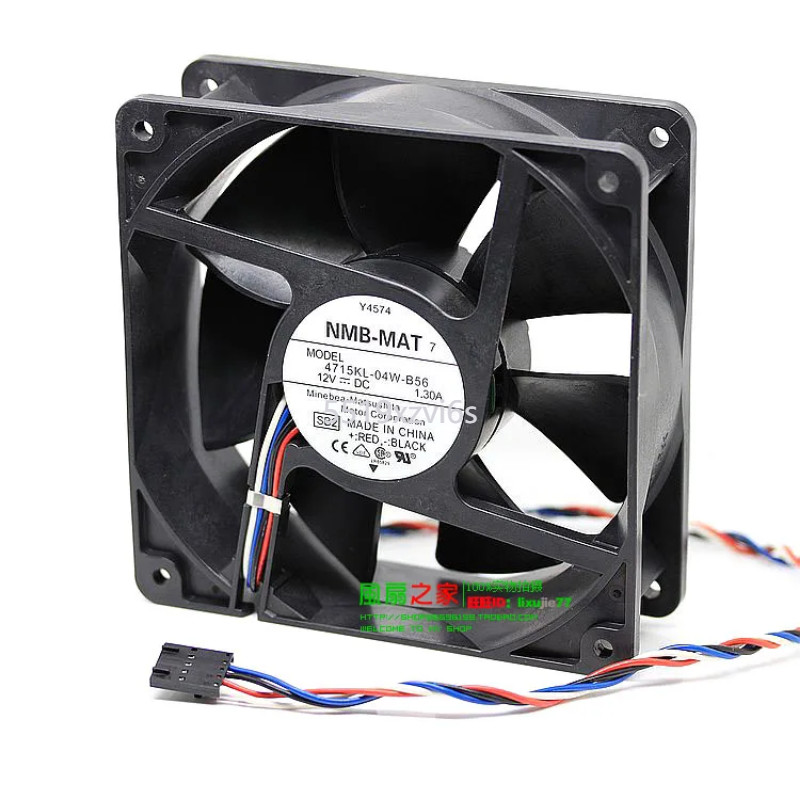 ใหม่ NMB-MAT Minebea 4715KL-04W-B56 12 ซม. 12 V 1.3A สำหรับ DELL Y4574 พัดลมระบายความร้อน N