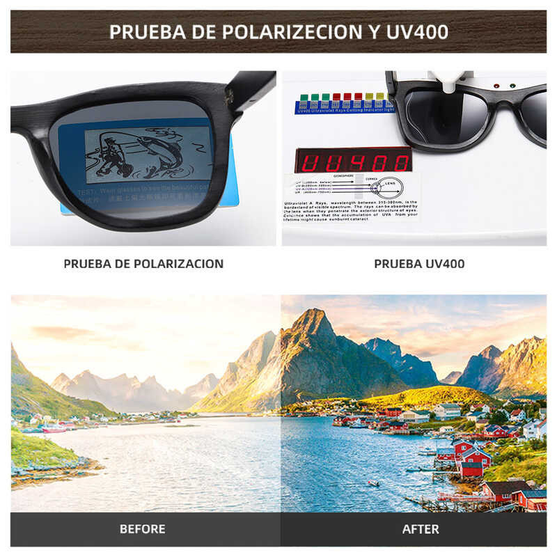 ❤ GM Wooden Male Lady Sunglasses Men's Brand Designer Polarized Sun Glasses Vintage Sunglass Wome