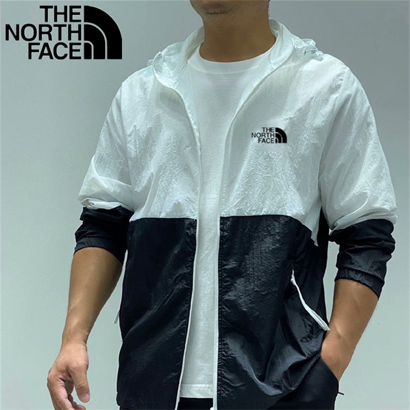 The North Face ของแท้ 100% เสื้อแจ็กเก็ตกันแดดลําลอง ระบายอากาศ กัน UV พิมพ์ลายโลโก้ เหมาะกับฤดูร้อ