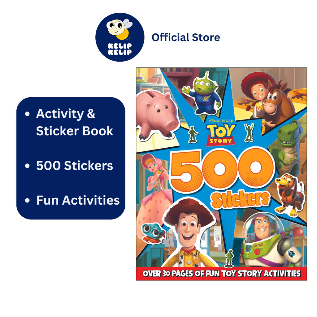 หนังสือกิจกรรมสติ๊กเกอร์ Toy Story Disney Pixar 500 พร้อมกิจกรรมและปริศนาสําหรับเด็ก