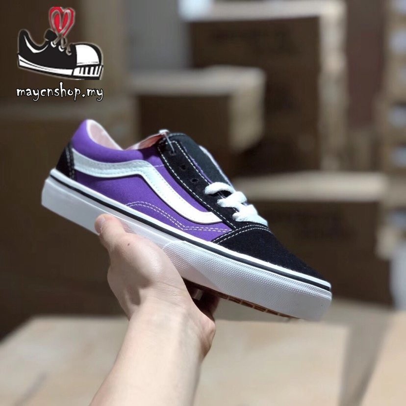 【XC888BR 】 Wan33ce Comfybush Old Skool รองเท ้ าลําลองสีดําสีม ่ วง VN0A3WMAV9W