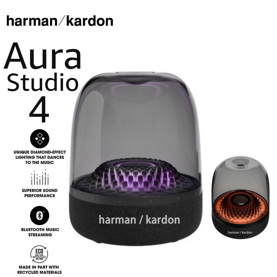 Harman Kardon Aura Studio 4 ลําโพงบลูทูธพร ้ อมโดมโปร ่ งใสสัญลักษณ ์ เสียง 360 องศาที ่ เหนือกว ่ า