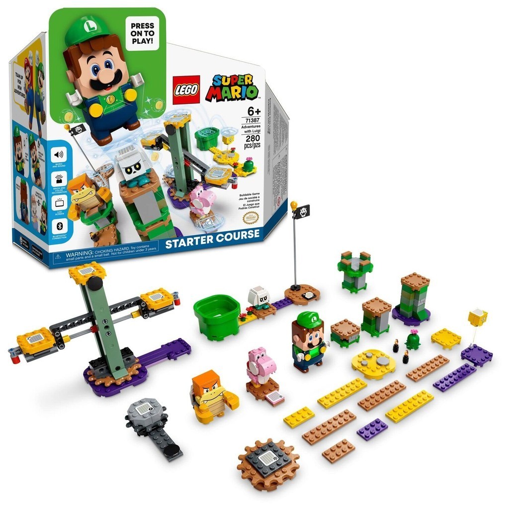 LEGO Super Mario Adventures with Luigi Starter Course 71387 Building Kit Collectible Toy Playset for