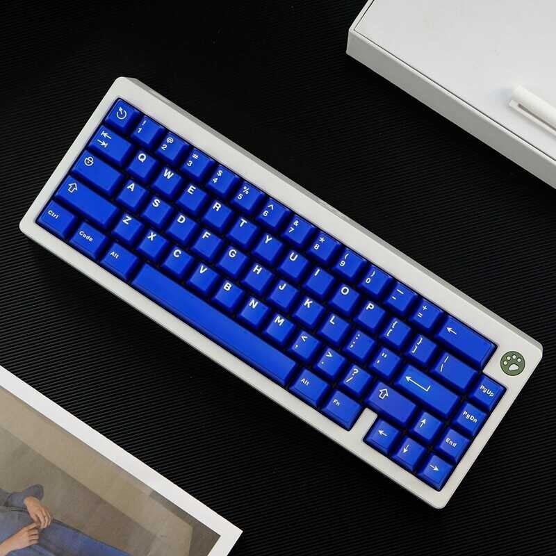 Only】Pyga Klein 【Keycap Blue Neon Light Emerald Green Profile ABS Doble Shot Keycap For Cherry MX