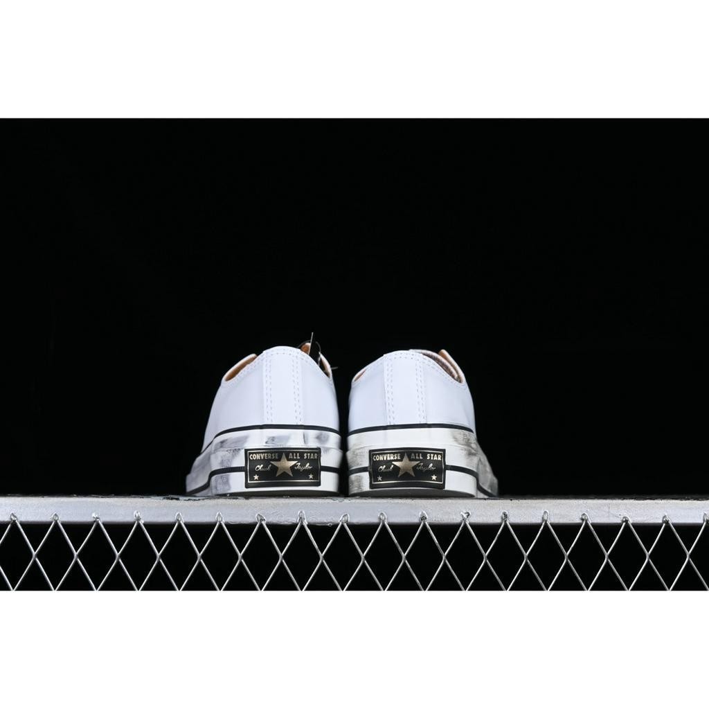 ♞,♘Original Converse Vintage Chuck 70 Low OX Black White Leather Shoes Sneakers For Men Women A0262