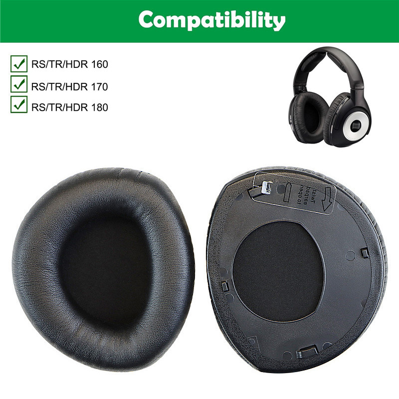 สําหรับ Sennheiser HDR RS160 RS170 RS180 RS/TR/HDR 160 170 180 หูฟัง Earpads แถบคาดศีรษะเบาะฟองน้ําชุดหูฟัง Earmuffs เปลี่ยนฝาครอบ