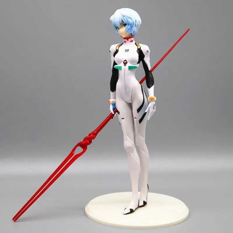 23Cm Fastshipment Anime Evangelion Ayanami Rei Figure Combat Version Spear Doll Action Figurine Dec
