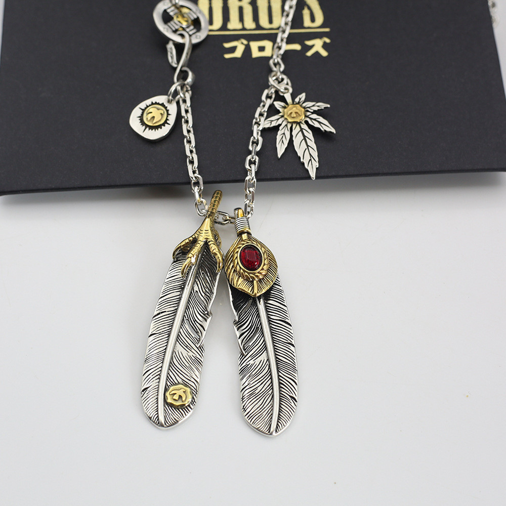 Takahashi Goro 's Goro/Angel 's Wish Tommy Horn Chain จี ้ สร ้ อยคอ/สไตล ์ ญี ่ ปุ ่ น Distressed