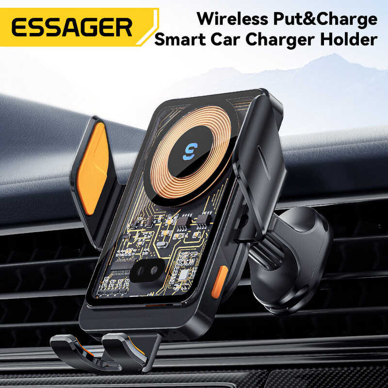 ❤ Essager 15W ที่ชาร์จแบบไร้สายที่วางโทรศัพท์ในรถเปิดแล