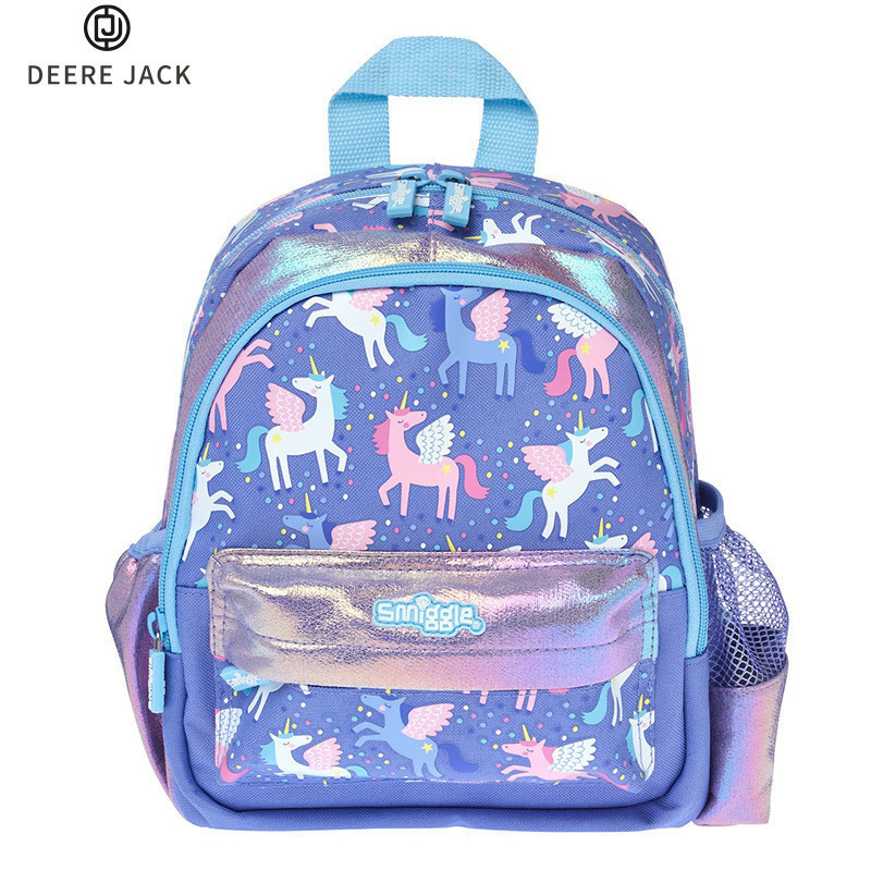 SMIGGLE กระเป๋าเป้สะพายหลัง ลาย Deere Jack สําหรับเด็กอนุบาล