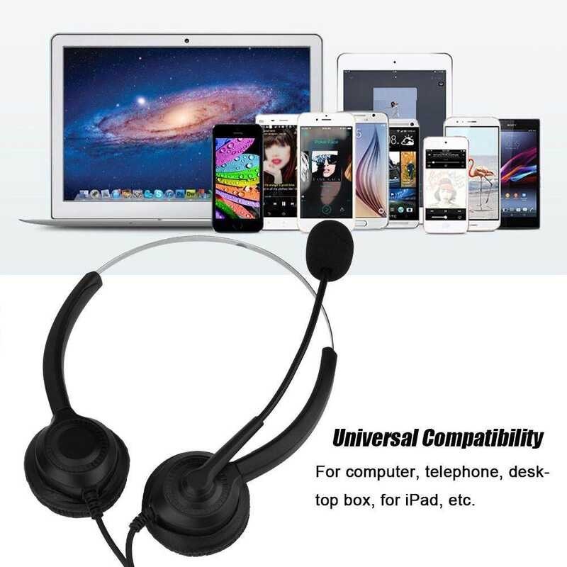 Noise Cancelling Headphone With Microphone Mute Function Call Center USB Headset