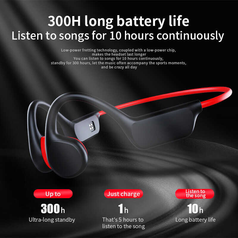 DISOUR Bone Conduction Bluetooth 5.3 Wireless Headphone Sports Swimming Ipx8 Waterproof Earphone Wi