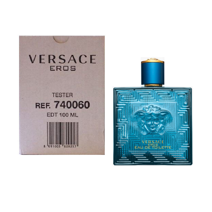 ♞Versace Eros Pour Homme EDT 100 ml. เทสเตอร์ กล่องน้ำตาล