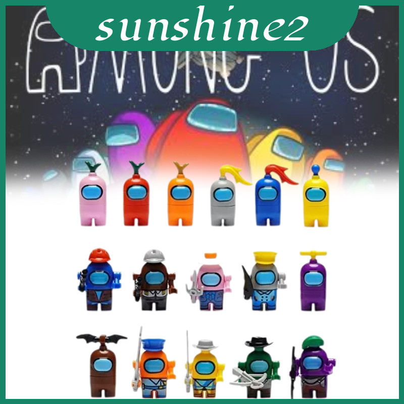 Among Space Engaging Us Mini Character Building Blocks Set 16 ชิ้นเด็กสนุกสําหรับ