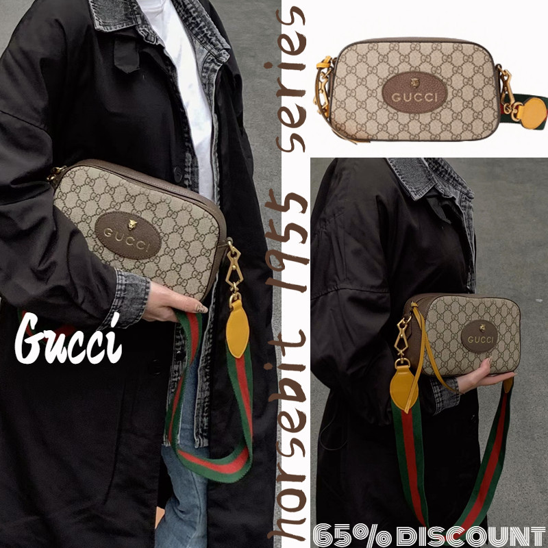 ♞Gucci กระเป๋าสะพายข้าง Neo Vintage GG Supreme ผ้าแคนวาส/กระเป๋าสะพายข้