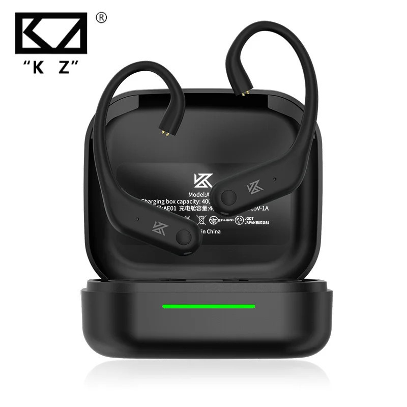 Kz AE01 สายอัพเกรดไร ้ สาย Bluetooth รองรับ 5.4 HIFI Wireless Ear Hook C PIN Connector พร ้ อมเคสชา