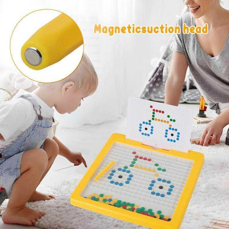Magnetic Drawing Board For Toddlers Colorful Magnet Beads Drawing Board With Magnetic Pen And Card