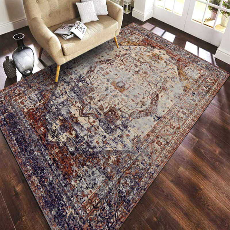 Boho Living Room Shabby Chic Oriental Medallion Non-Shedding Carpet Bedroom Dining Office Area Rug