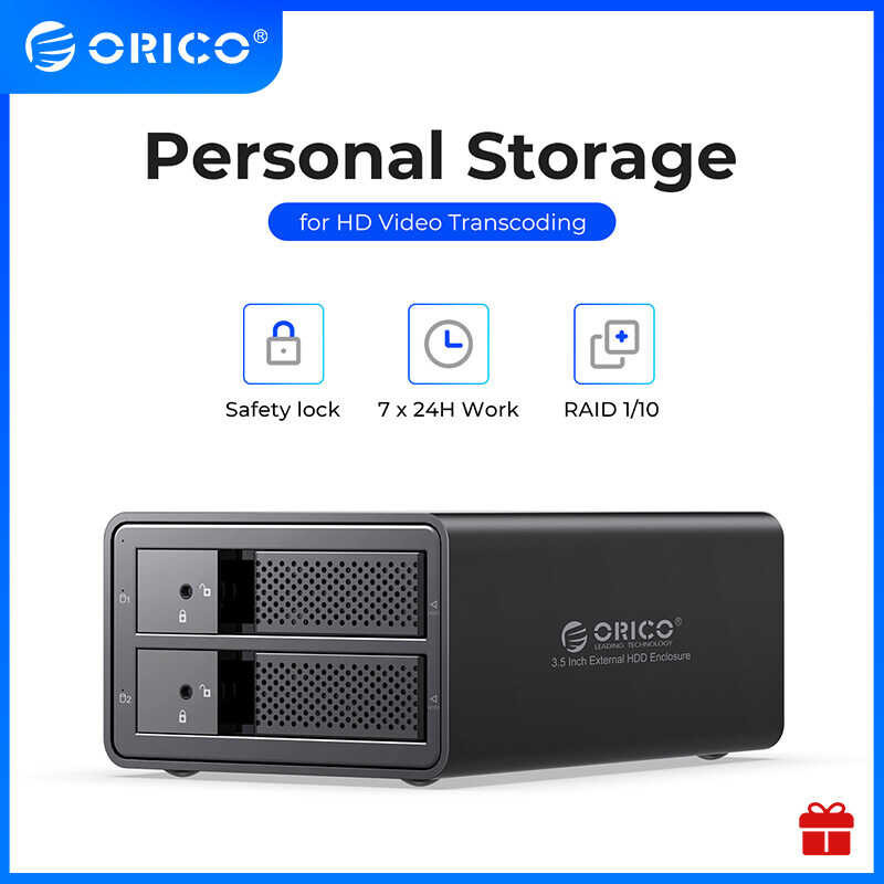 95 Series ORICO 2 Bay 3.5 ''USB3.0ไปยัง SATA พร้อม RAID Docking Station อลูมิเนี