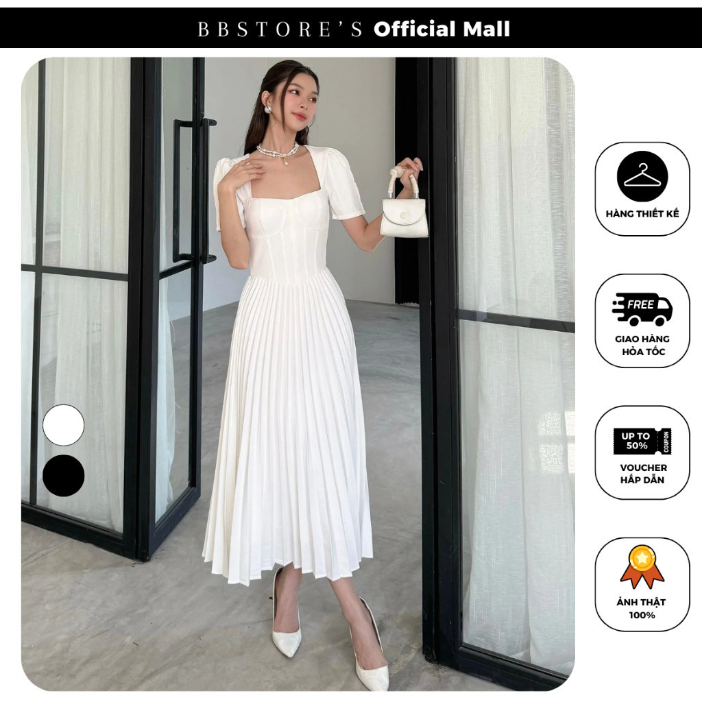Cutout Party Dress Luxury Pleated Skirt BBSTORE'S - D3128