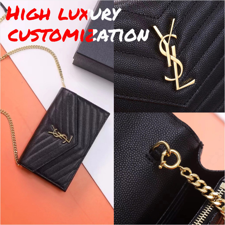 Ysl Saint Laurent Woc19cm กระเป ๋ าสตรีโซ ่ ไหล ่ ครบชุด C6RE
