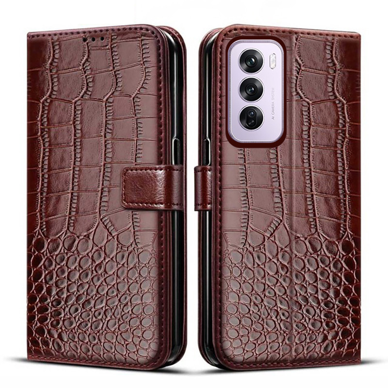 สําหรับ OPPO Reno12 Pro 5G กรณีกระเป๋าสตางค์ขาตั้งแม่เหล็กหนังสําหรับ OPPO Reno 12 Pro 5G เคสโทรศัพท์