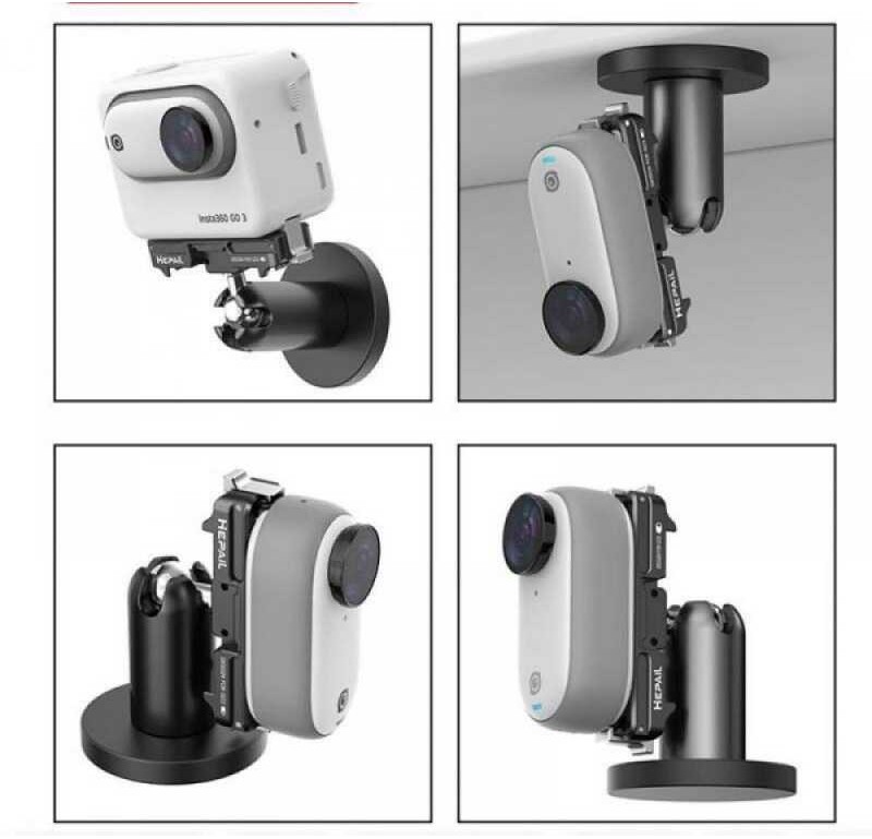【Ready Shipping】Car Magnetic Suction Cup Bracket For Insta360 GO 3 Mount With Cold Shoe Interface