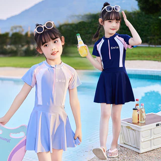 [BANGKOK SHIPPING] ชุดว่ายน้ําวันพีชสําหรับเด็กผู้หญิง 6-12 Yrs Old Kids Swimming Skirt Training ชุดว่ายน้ํา