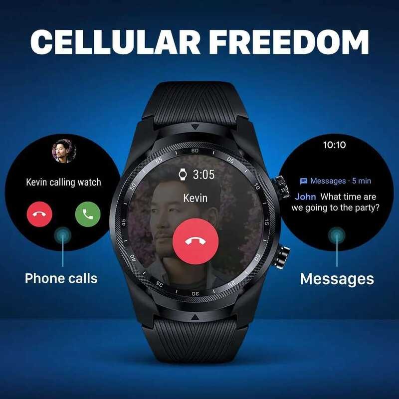 ❥ สูงสุด Ticwatch Pro 4G/Lte Us-Verizon Smartwatch สําหรับชาย 1Gb RAM การติดตามการนอนหลับว่ายน้