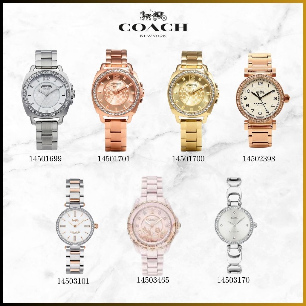 ♞พร้อมส่ง OUTLET WATCH นาฬิกา Coach นาฬิกาข้อมือผู้หญิง นาฬิกาผู้ชาย แบรนด์เนม Brandname Watch 1450