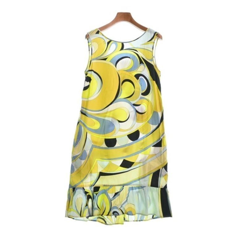 Emilio Pucci M O I Dress White Women Patterned all over Green Yellow Mustard Direct from Japan Seco