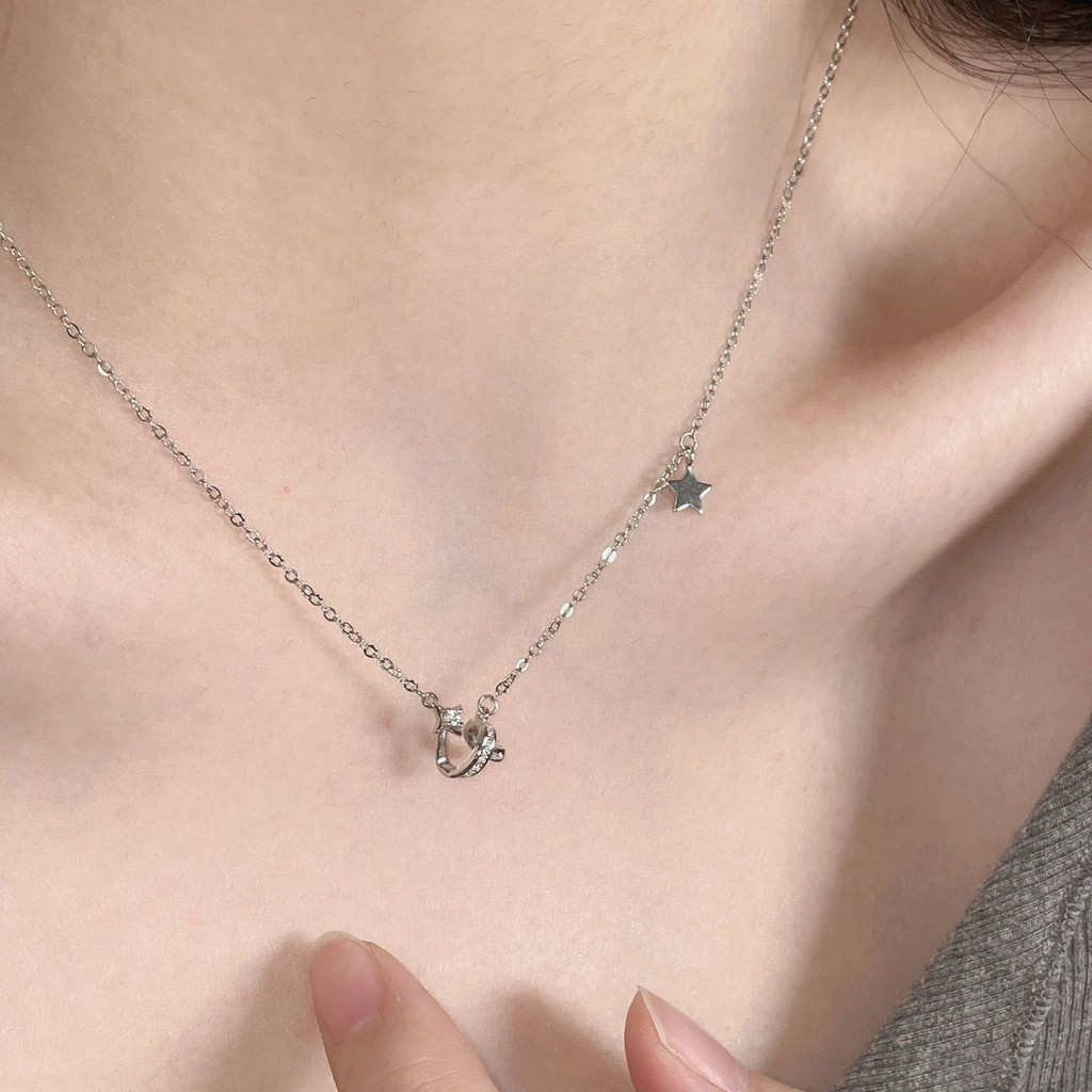 ♞,♘สร้อยคอ ---  Zircon Meteor Necklace Star Pendant