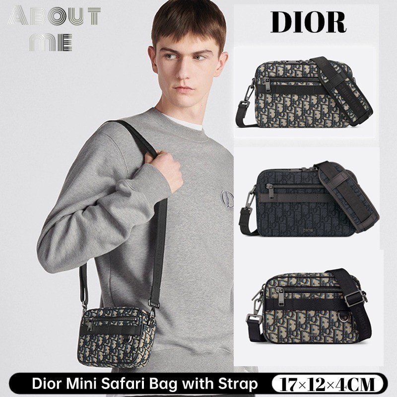 ♞,♘ดิออร์ Dior Mini Safari Bag with Strapกระเป๋าสะพายข้างผู้ชาย