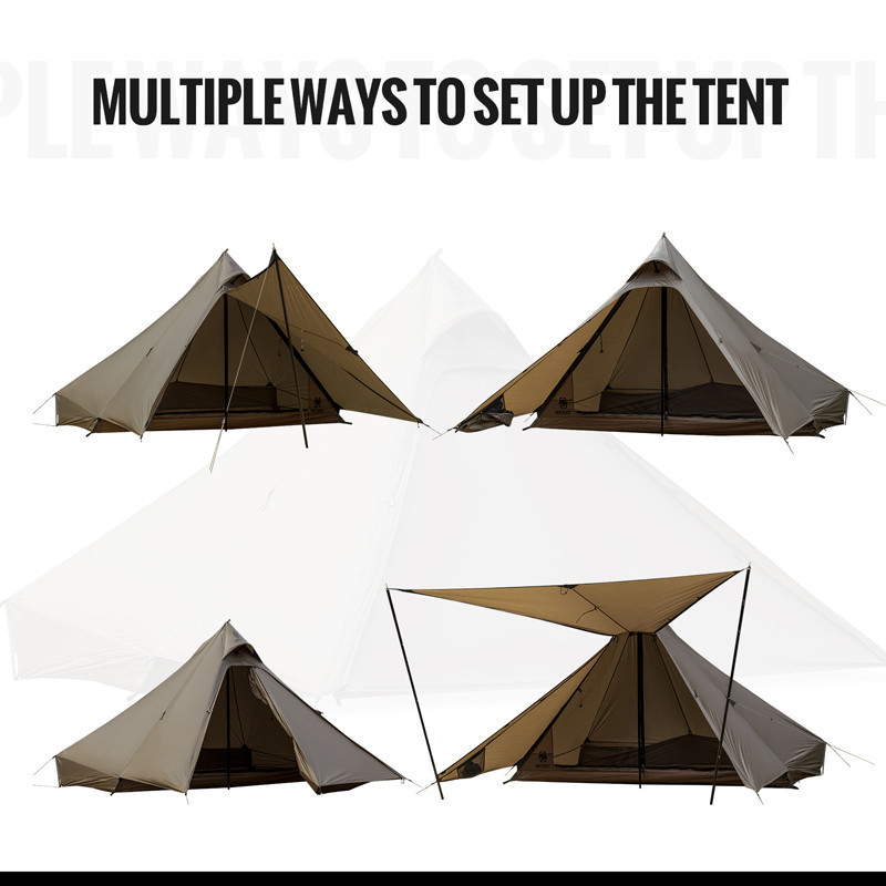 OneTigris TETRA Camping Tent 1-2 Person 3000mm Waterproofed Lightweight Backpacking Tipi Tent | Inner Mesh Tent Option