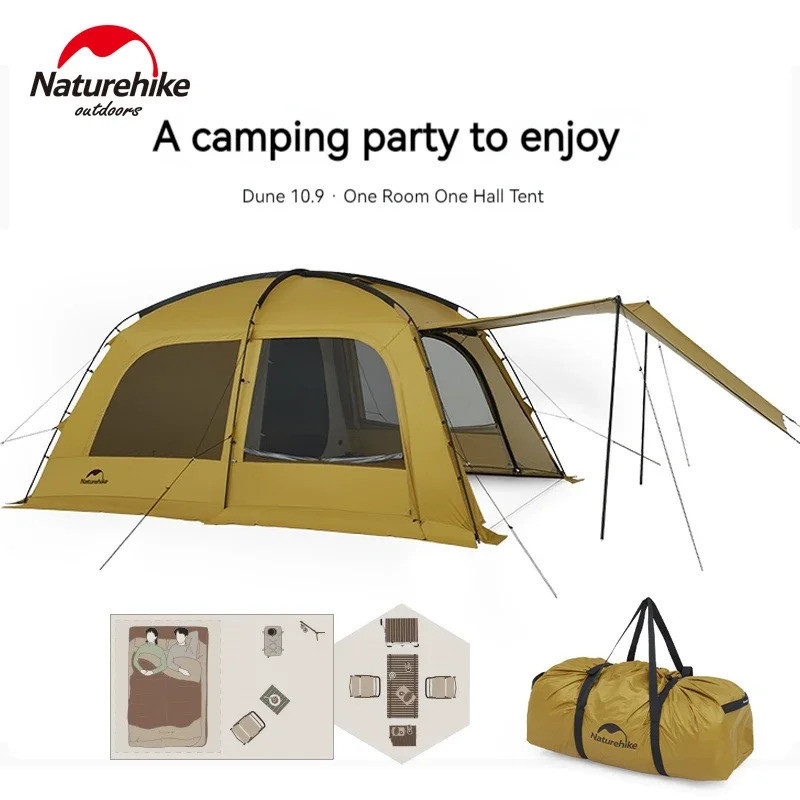 3x3 Folding Tent Cuben Fiber Ultralight Waterproof Tent 4 People Prefabricated House Light Campaign 