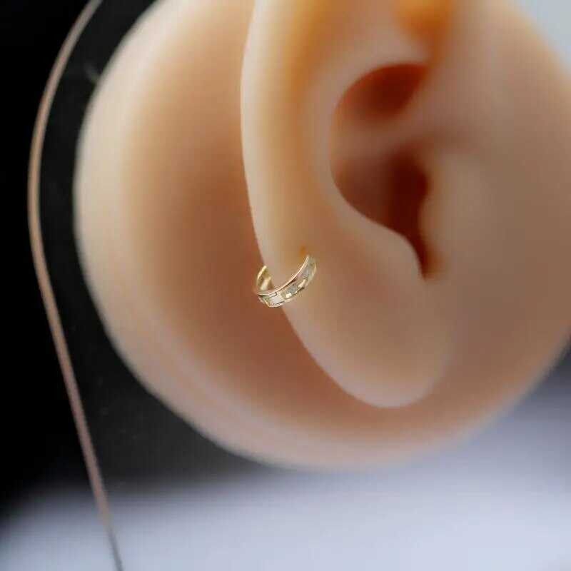 14K ผู้หญิงต่างหูทองเต็มรูปแบบ GOLDtutu AU585 เงินสเตอร์ลิง