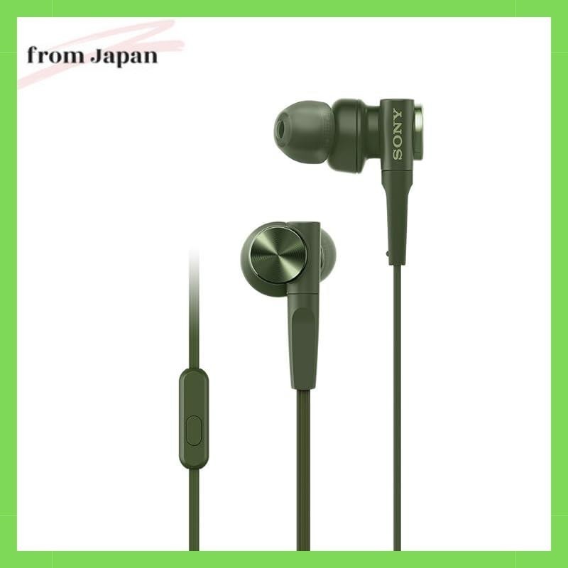 Sony หูฟังเบสหนัก รุ่น Mdr-Xb55Ap : Canal Type พร้อมรีโมทคอนโทรล และไมค์ สีเขียว Mdr-Xb55Ap G
