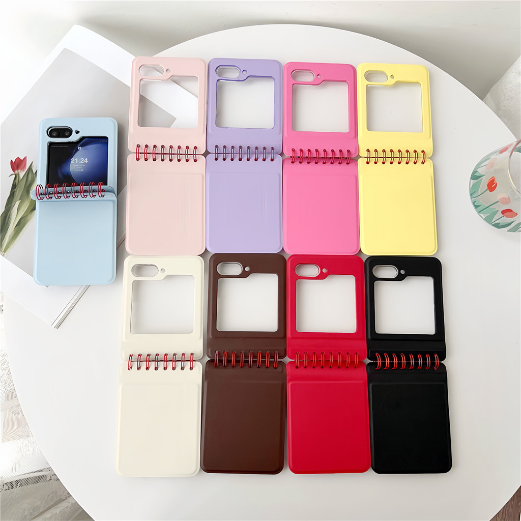 ใหม่แฟชั่นเกาหลีหรูหรา Macaron สีโน้ตบุ๊คเคสโทรศัพท์สําหรับ Z Flip4 zflip5 Z Flip3 Z Flip 5 Flip 5 Z Flip 6 ฝาครอบกันกระแทก